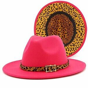 NEW NF women's luna fedora belt warm hat in fuchsia